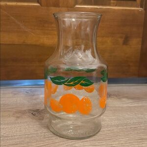 Vintage Anchor Hocking Glass Orange Juice  Server